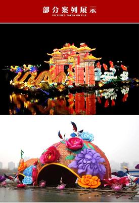 中秋燈展場(chǎng)景布置 扇子造型花燈點(diǎn)亮佳節(jié)，廠(chǎng)家打造民間工藝與互聯(lián)網(wǎng)融合的戶(hù)外景觀(guān)